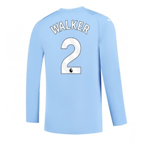 Manchester City Kyle Walker #2 Hemmatröja 2023-24 Långärmad